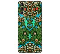 Berkin Arts Compatible with Samsung Galaxy S21 FE 5G Case Art Silicone Case Decorative Art Nouveau Pattern (Blackthorn by William Morris)