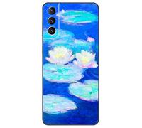 Berkin Arts Compatible with Samsung Galaxy S21 FE 5G Case Art Silicone Case Impressionism Colorful Impasto Brush (Water Lilies by Claude Monet)