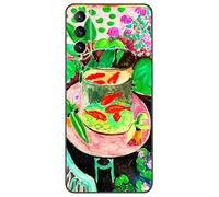 Berkin Arts Compatible with Samsung Galaxy S21 FE 5G Case Art Silicone Case Koi Fish Water Lily Botanical (Goldfish by Henri Matisse)