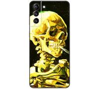 Berkin Arts Compatible with Samsung Galaxy S21 FE 5G Case Art Silicone Case Post-Impressionism (Head of a Skeleton with a Burning Cigarette by Vincent Van Gogh)
