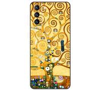 Berkin Arts Compatible with Samsung Galaxy S21 Plus/ S21 Pro/ S30 Pro G996 5G Case Art Silicone Case Khaki Aesthetic Fancy Blooming (Tree of Life by Gustav Klimt)