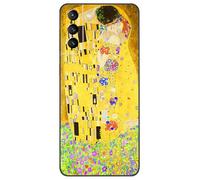 Berkin Arts Compatible with Samsung Galaxy S21 /S30 G991 5G Case Art Silicone Case Yellow Lightweight Blooming (Kiss by Gustav Klimt)