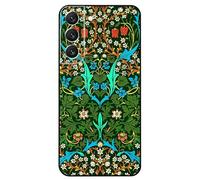 Berkin Arts Compatible with Samsung Galaxy S22+ Plus/ S22 Pro Case Art Silicone Case Decorative Art Nouveau Pattern (Blackthorn by William Morris)