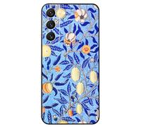 Berkin Arts Compatible with Samsung Galaxy S22+ Plus/ S22 Pro Case Art Silicone Case Folk Art Nouveau Botanicals (Pomegranate by William Morris)