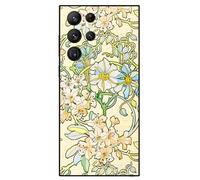 Berkin Arts Compatible with Samsung Galaxy S22 Ultra Case Art Silicone Case Art Nouveau Floral Flower (Clematis by Alphonse Mucha)