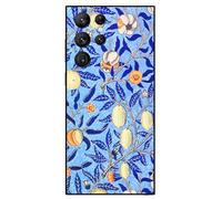 Berkin Arts Compatible with Samsung Galaxy S22 Ultra Case Art Silicone Case Folk Art Nouveau Botanicals (Pomegranate by William Morris)