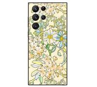 Berkin Arts Compatible with Samsung Galaxy S23 Ultra 5G Case Art Silicone Case Art Nouveau Floral Flower (Clematis by Alphonse Mucha)