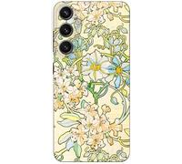 Berkin Arts Compatible with Samsung Galaxy S24 FE 5G Art Silicone Phone Case Art Nouveau Floral Flower (Clematis by Alphonse Mucha)