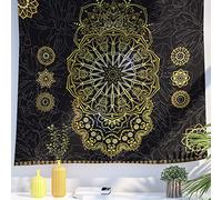 Berkin Arts Decor Tapestry with Bohemian Boho Mandala Signs Symbols Icons Wall Hanging Aesthetic Backdrop Abstract Religious Vintage Boys for Living Room 59.1 x 78.7 Inch