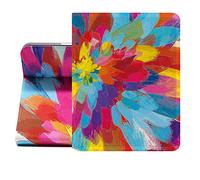 Berkin Arts for iPad (A16) 11th Generation 11 Inch 2025 iPad 10th 10.9 inch 2022 Folio Case Premium Leather Cover Cloisonnism Vibrant Expressive Colorful Energetic Brush