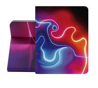 Berkin Arts for iPad (A16) 11th Generation 11 Inch 2025 iPad 10th 10.9 inch 2022 Folio Case Premium Leather Cover Holography Abstract Neon Shapes Cool Purple Blue Lighting