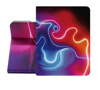 Berkin Arts iPad Pro 2nd/3rd/4th Generation (11 Inch) Case 2022 2021 2020 Folio Case Premium Leather Cover Holography Abstract Neon Shapes Cool Purple Blue Lighting