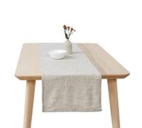 Berklan 100% Pure Linen Table Runner with Stone Washed 40 x 180 cm for Dining Room Kitchen Table Handmade from European Flax Durable Machine Washable