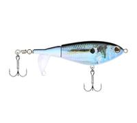 Berkley Choppo Topwater Fishing Lure, HD Threadfin Shad, Size 90, Cupped Propeller Tail for Balance of Sound and Spray, Equipped with Sharp Fusion19™ Hook