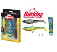 Berkley Cullshad Softbait Fishing Lure Gift Set 15cm | 2x Limited Colours | Includes Berkley Gulp! Gel & Nail Weights | PowerBait® Honeycomb Technology | Predator Fishing Bait Set