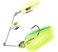 Berkley DEX Spinner Bait for Pike, Perch & Trout Fishing - Vibration Jig Lure with Spinner Blade, 21g, Blue Back Chatreuse