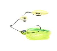 Berkley DEX Spinner Bait for Pike, Perch & Trout Fishing - Vibration Jig Lure with Spinner Blade, 21g, Blue Back Chatreuse