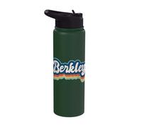 Berkley First Name Girl Vintage Style 70s 80s Personalized Stainless Steel Insulated Water Bottle