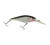 BERKLEY Flicker Shad Fishing Lure, Black Silver, 1/4 oz, 2 1/4in | 6cm Crankbaits, Size, Profile and Dive Depth Imitates Real Shad, Equipped with Fusion19 Hook