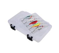 Berkley Flicker Shad Fishing Lure Trolling Pack, Size 7, 5-Pack, Size, Profile and Dive Depth Imitates Real Shad, Equipped with Fusion19 Hook, Includes Plano ProLatch 3600 Storage Case
