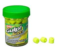 Berkley Gulp Alive 9mm Trout Pellets 40ct - Garlic Chartreuse Green / Yellow