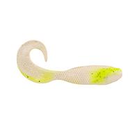 Berkley Gulp! Minnow Grub Fishing Soft Bait, Chartreuse Pepper Neon, 4"