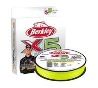 Berkley Jordan Lee x5 Braid Superline, Flame Green, 8-Pound Break Strength, 328yd Fishing Line, Suitable for Freshwater Environments