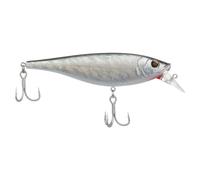 Berkley Juke Saltwater Fishing Lure, Black Silver, 128, 5in, Flat-Sided Body Darts and Flashes to Imitate Baitfish, Equipped with Sharp 3X Anti-Rust Fusion19 Treble Hooks