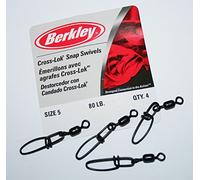 Berkley McMahon Cross-Lok Snaps/Swivels Size5-80lb
