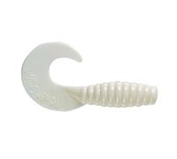 BERKLEY PowerBait Power Grubs Fishing Bait, White, Irresistible Scent & Flavor, Realistic Action, Bulky Body, Ideal for Bass, Walleye, Trout and More