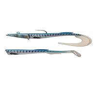 Berkley PowerBait Power Sandeel - Saltwater Soft Bait Fishing Lure for Bass, Pollack, Cod, Ling and Wrasse - Paddle Tail & Curl Tail Supplied, 40g | 15cm, Snow White