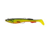 Berkley PowerBait Power Sardine PDQ Box; Weedless Soft Plastic Lure for Saltwater Fish; Scented Swimbait for Seabass; Boat & Shore Fishing with Flashing Action & Spare Bodies, 9cm, Gold Motoroil