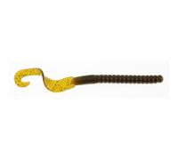 Berkley PowerBait® Power Worm Fishing Bait, Green Pumpkin, 10in | 25cm, Irresistible Flavor, Classic Curly Tail Worm Profile, Ideal for Spring, Summer and Fall Fishing