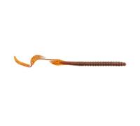Berkley PowerBait® Power Worm Fishing Bait, Motor Oil Red Fleck, 10in | 25cm, Irresistible Flavor, Classic Curly Tail Worm Profile, Ideal for Spring, Summer and Fall Fishing