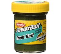 Berkley PowerBait Trout Bait, Green Pumpkin, Fishing Dough Bait, Scent Dispersion Technology, Irresistible Scent and Flavor, Moldable and Easy to Use