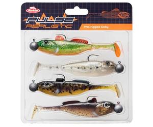 Berkley Pulse Realistic Goby Prerigged Soft Bait Shad with Jig Head - Ultra Realistic Shape and Action for Predator Fishing - Pike, Zander, Perch