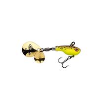 Berkley Pulse Spintail, Jig Lure with Spinner Blade & Berkley Fusion Treble Hook - Long Casting Hard Bait for Perch, Trout, Pike, Unisex,Brown Chartreuse, 5g | 50mm
