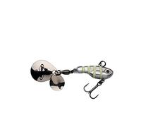 Berkley Pulse Spintail, Jig Lure with Spinner Blade & Berkley Fusion Treble Hook - Long Casting Hard Bait for Perch, Trout, Pike, Unisex,Glow Silver Zebra, 9g | 60mm