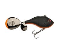 Berkley Pulse Spintail XL Fishing Lure, Double Blade Spinnerbait for Pike, Perch, Zander, Predator Fishing Gear with Durable ABS Body, Vibrant Colors, Freshwater Spinner Bait, 8cm, Black Orange