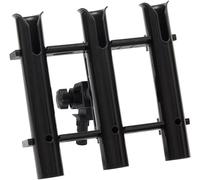 Berkley Rod Holder for Up to Three Rods - Ideal for Use on a Belly Boat or Other Inflatable Boat for Fishing, Fits on a Berkley Mount Base with Lock (not included), Black