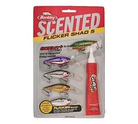 Berkley Scented Flicker Shad Baitfish 5 Pack Fishing Lure, Assorted, 5/16 oz, 2in | 5cm Crankbaits, Size, Profile and Dive Depth Imitates Real Shad, Equipped with Fusion19 Hook