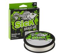 Berkley Sick Braid 8 Way Braided Fishing Line, 150 m for Freshwater or Saltwater Sea Fishing White or Black (White, 0.14 mm - 16.5 kg)