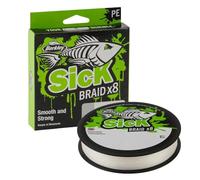 Berkley Sick Braid 8 Way Braided Fishing Line, 150 m for Freshwater or Saltwater Sea Fishing White or Black (White, 0.14 mm - 16.5 kg)