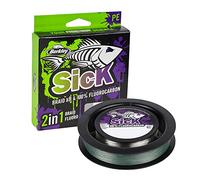Berkley Sick Braid and Fluorocarbon Leader Pack - Combo of Super Smooth 8 Strands Braided Fishing Line & Fast Sinking, Invisible Fluoro Carbon Leader Wire. Freshwater and Saltwater, Moss Green & Clear