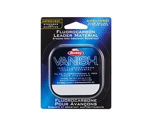 Berkley Vanish® Leader Material, Clear, 40lb | 18.1kg, 25yd | 22m Fluorocarbon Fishing Line, Suitable for Freshwater Environments