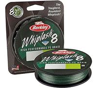 Berkley Whiplash 8 Braided Fishing Line - 100% Dyneema 8 Strand Braid for Saltwater and Freshwater Fishing, Green, 14.8kg | 32lb| 300m
