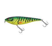 Berkley Zilla Glider, Predator Fishing Lure, Slow Sinking Glide Bait, Swimbait with Fusion19 Treble Hooks, Flanking Side-to-Side Action, Loud Rattle, 0.5-2m Diving Depth, 16cm, Shadow Tiger