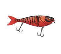 Berkley Zilla Jointed Glider, Fishing Hook, Hard Lures, Slow Sinking Glide Bait with Fusion 19 Treble Hooks, extreme Loud Rattle, Lead Free PredatorFishing, Pike, Unisex, Red Tiger, 44g | 135mm