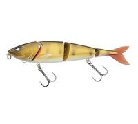 Berkley Zilla Swimming Lure, Multi-Jointed Swimbait, Slow-Sinking Glide Bait, Long Cast Fishing Lure for Predator Anglers; Pike, Zander, Bass, Fusion19 Treble Hooks, 12cm, Golden Zander
