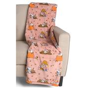 Berkshire Blanket & Home Co. Halloween Throws and Blankets (Pink - Snoopy Camping & Leaves, 60" x 70")